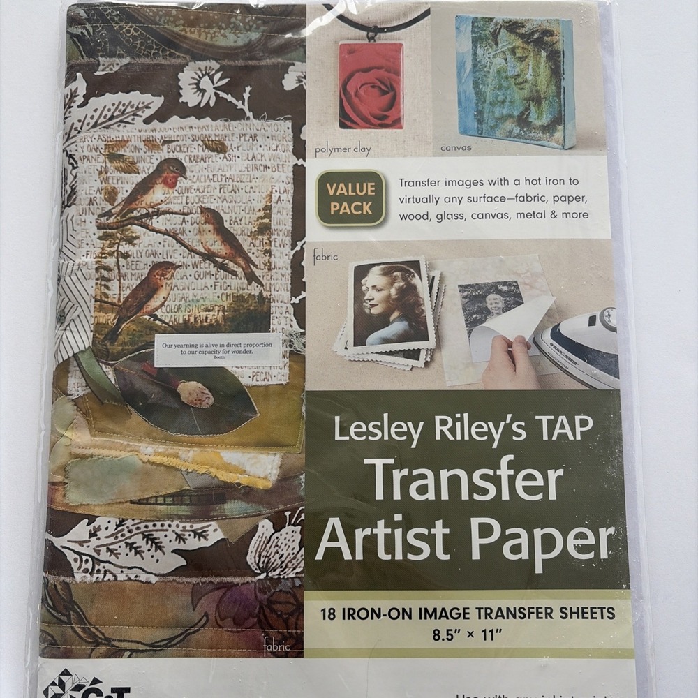 Lesley Riley TAP Transfer Artist Paper C&T Mixed Media Art Craft Value‎ Pack NEW